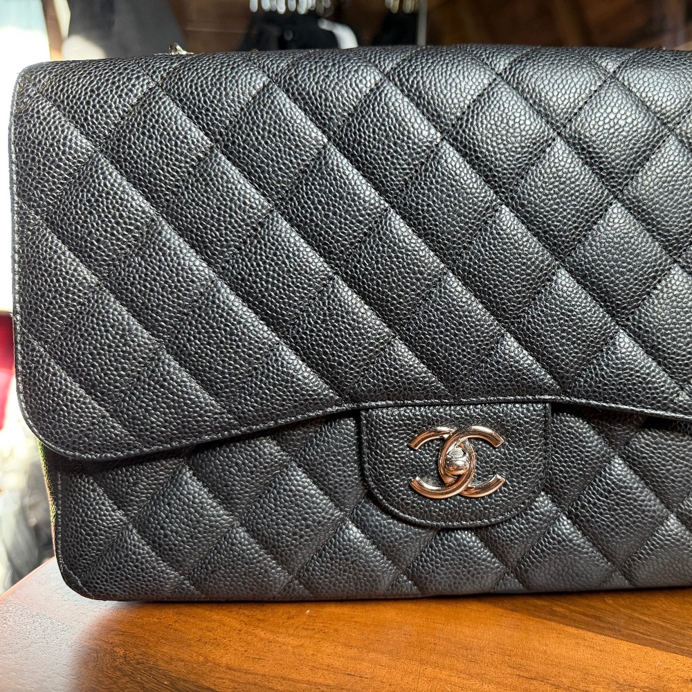 Chanel Caviar Quilted Jumbo Single Flap